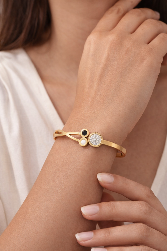 Elegant Gold Finish Designer Kada for Women